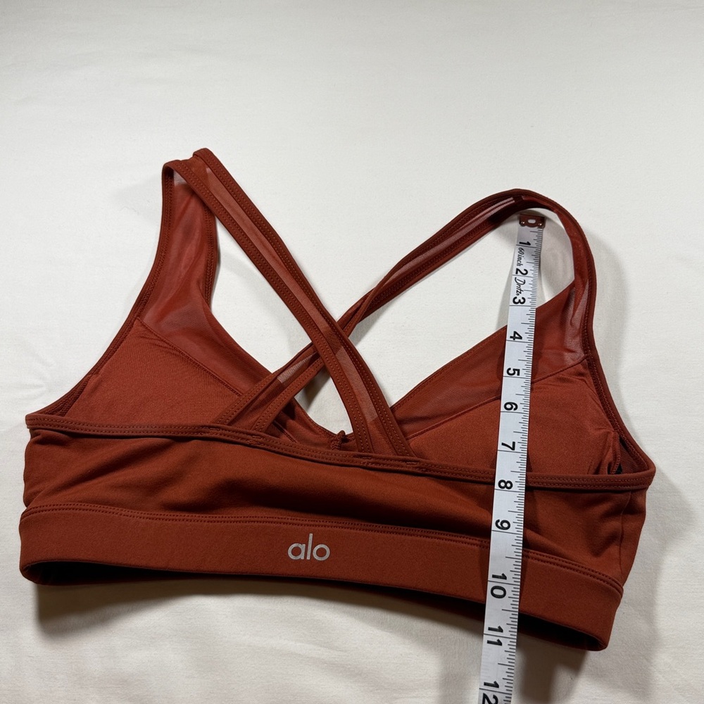 ALO Yoga Cross-Back Rust Sports Bra - Picture 6 of 8